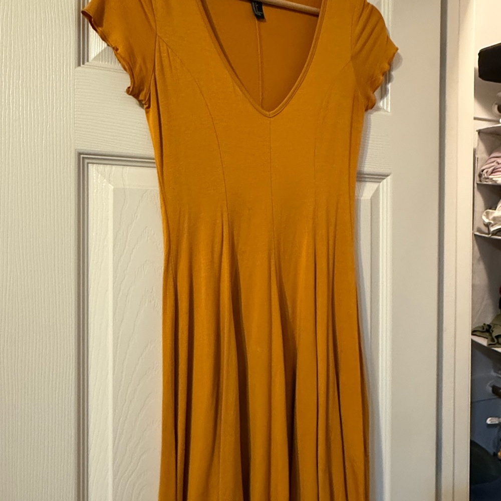 Forever 21 Mustard Midi Dress
